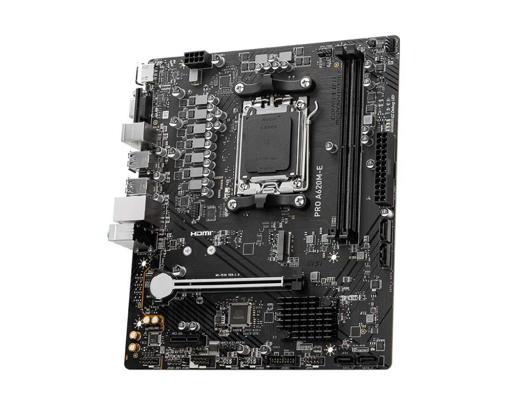 MSI Pro A620M-E AMD A620 AM5 Soket DDR5 6000(OC)MHz mATX Anakart