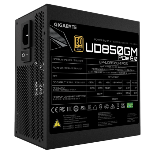 Gigabyte GP-UD850GM PG5 850W 80+ Gold 120mm Fan  Power Supply