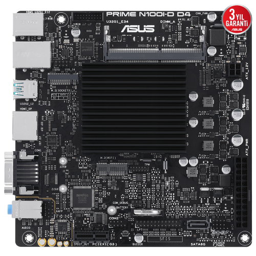 ASUS Prime N100I-D D4-CSM Intel N100  DDR4 3200Mhz Mini ITX Anakart