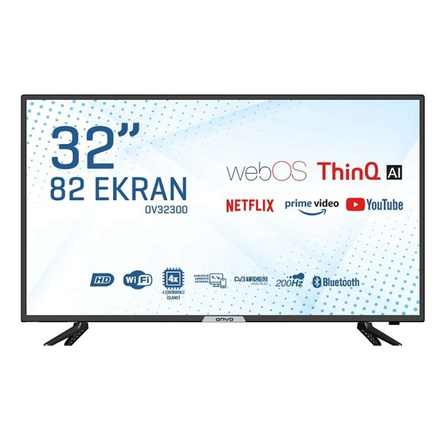 Onvo OV32300 32″ 82 Ekran HD Ready webOS Smart LED TV