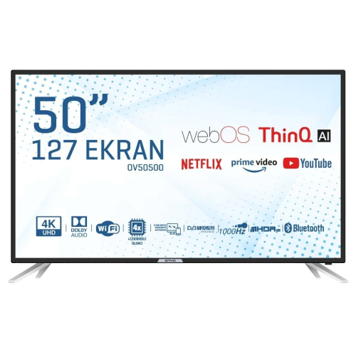 Onvo OV50500 50″ 127 Ekran Ultra HD Uydu Alıcılı webOS Smart LED TV