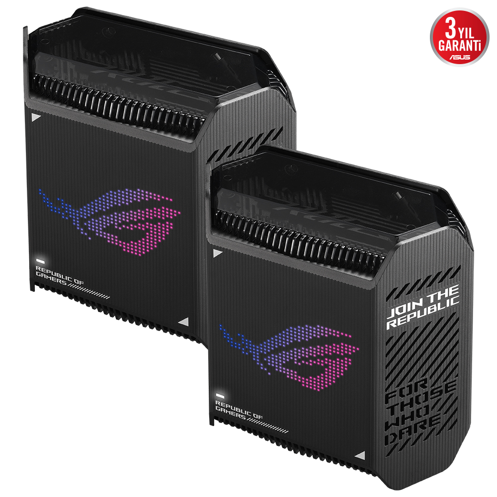 ASUS Rog Rapture GT6 (B-2-PK) WiFi6 Gaming Mesh Router Siyah (2'li)