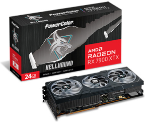 POWERCOLOR HELLHOUND RX 7900 XTX 24G-L/OC 24GB GDDR6 384Bit DX12 Gaming (Oyuncu) Ekran Kartı