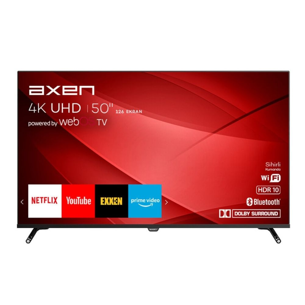 Axen AX50FIL242 50″ 127 Ekran 4K Ultra HD Uydu Alıcılı webOS Smart LED TV