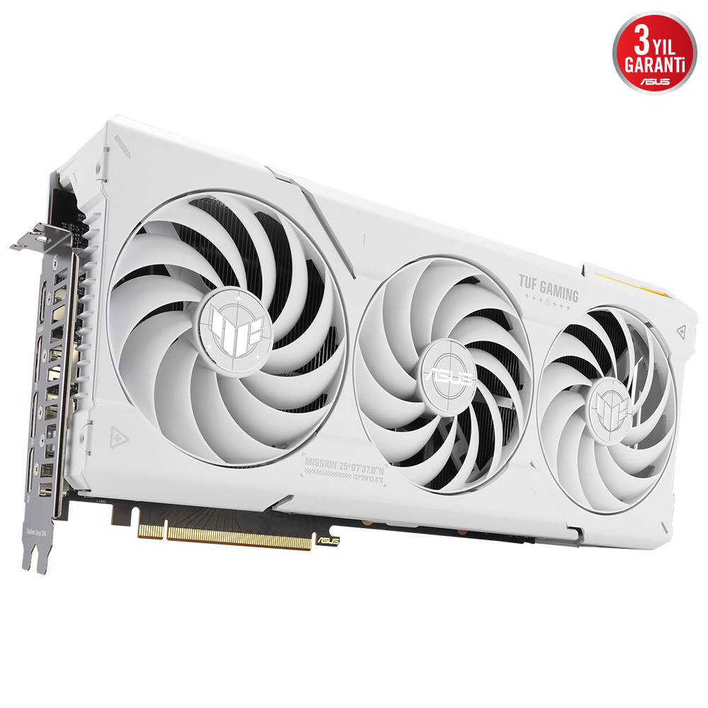 ASUS TUF Gaming Radeon RX 7800 XT White OC TUF-RX7800XT-O16G-WHITE-GAMING 16GB GDDR6  256Bit DX12 Gaming (Oyuncu) Ekran Kartı