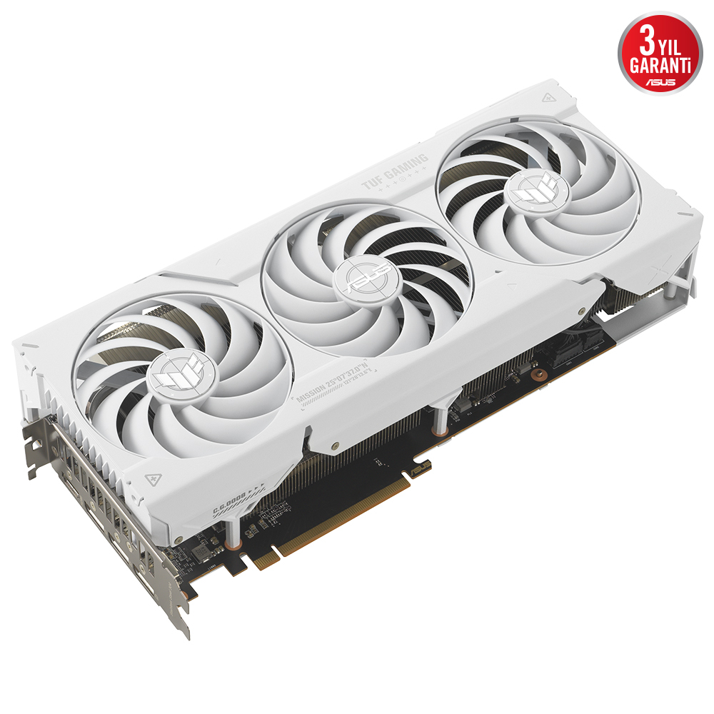 ASUS TUF Gaming Radeon RX 7800 XT White OC TUF-RX7800XT-O16G-WHITE-GAMING 16GB GDDR6  256Bit DX12 Gaming (Oyuncu) Ekran Kartı