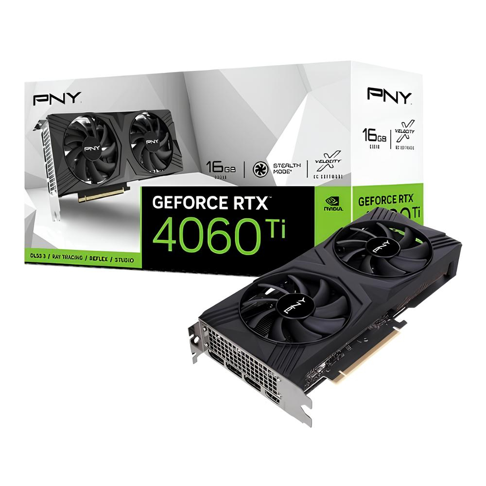 PNY RTX 4060 Ti 16GB VERTO GDDR6 128Bit (VCG4060T16DFXPB1-E) DX12 Gaming (Oyuncu) Ekran Kartı