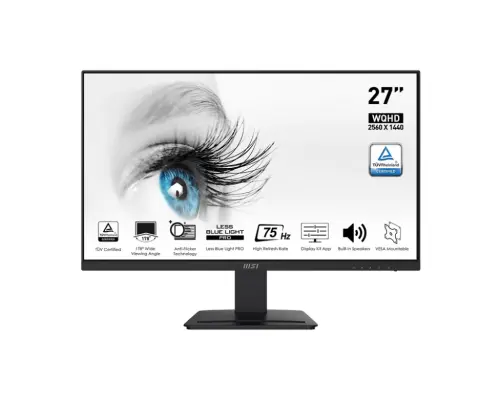 MSI Pro MP273QV 27″ 1ms 75Hz Adaptive-Sync VA Anti-Glare WQHD Monitör