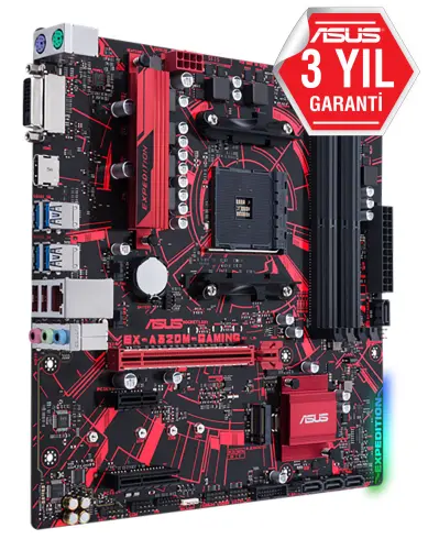 ASUS EX-A320M-Gaming AMD A320 Soket AM4 DDR4 3200(OC)MHz mATX Gaming (Oyuncu) Anakart