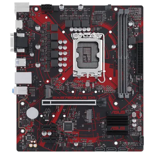 Asus EX-B760M-V5 D4-CSM Intel B760 Soket 1700 DDR4 5333(OC)MHz mATX Gaming (Oyuncu) Anakart