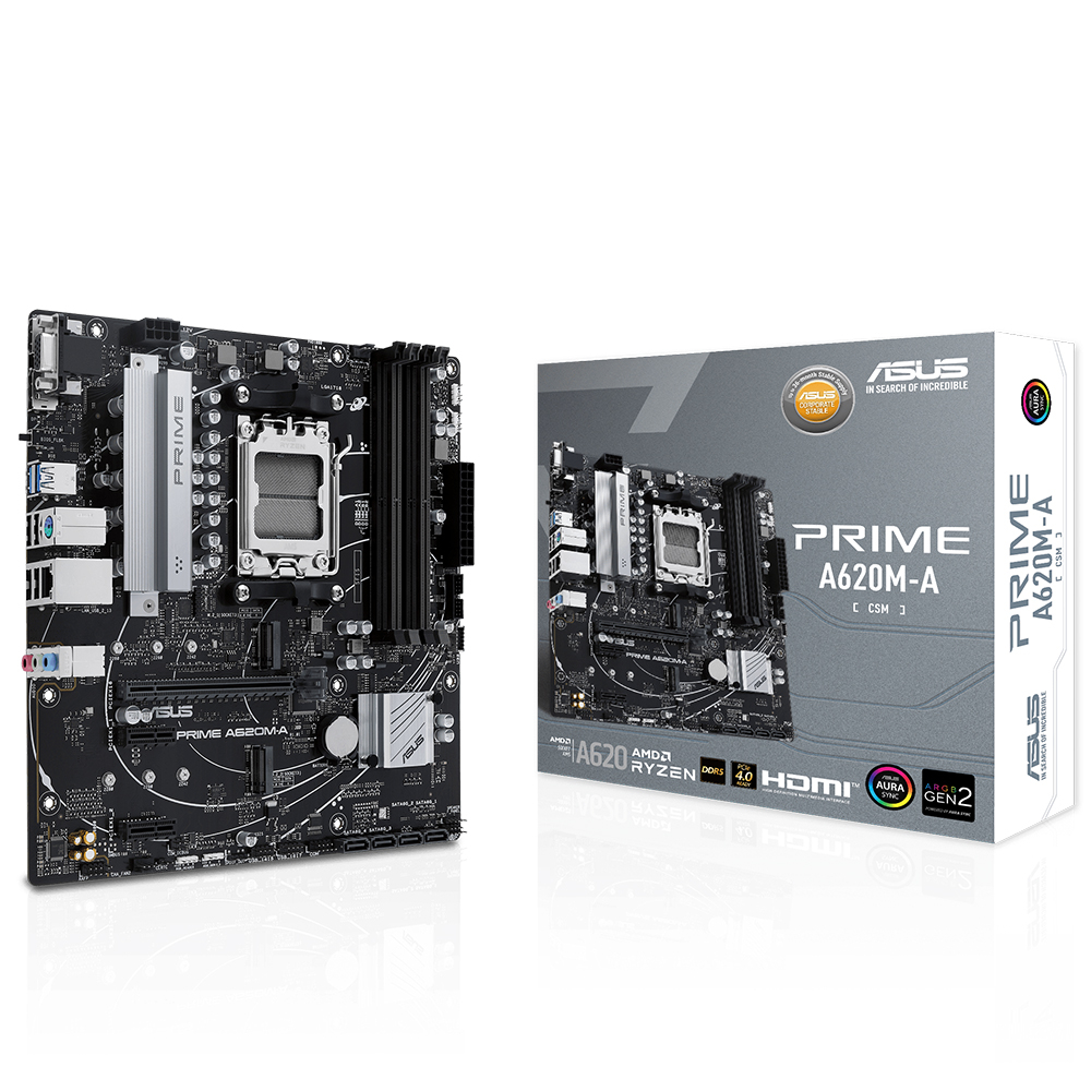 ASUS PRIME A620M-A-CSM AMD A620 Soket AM5 DDR5 6400(OC)MHz mATX Anakart