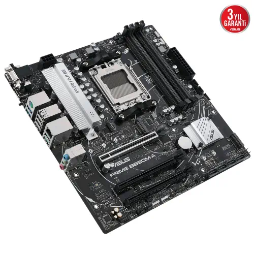 Asus Prime B650M-A  AMD B650 Soket AM5 DDR5 6400(OC)MHz mATX Gaming (Oyuncu) Anakart