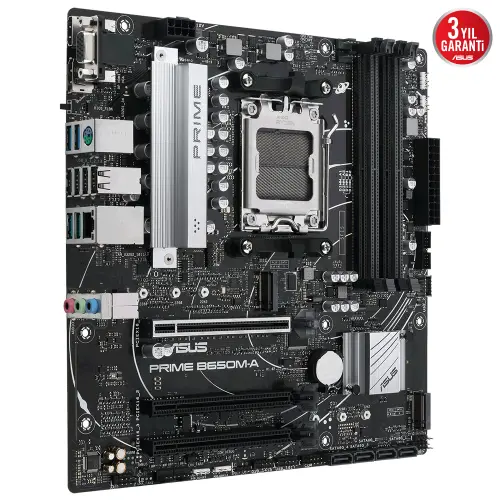 ASUS Prime B650M-A AMD B650 Soket AM5 DDR5 6400(OC)MHz mATX Gaming (Oyuncu) Anakart