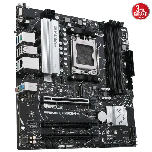 Asus Prime B650M-A  AMD B650 Soket AM5 DDR5 6400(OC)MHz mATX Gaming (Oyuncu) Anakart