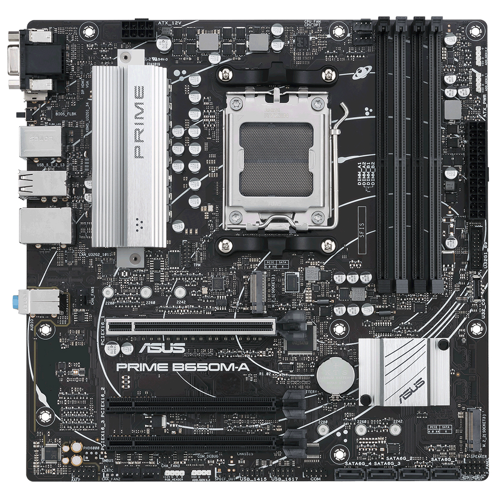 ASUS Prime B650M-A AMD B650 Soket AM5 DDR5 6400(OC)MHz mATX Gaming (Oyuncu) Anakart