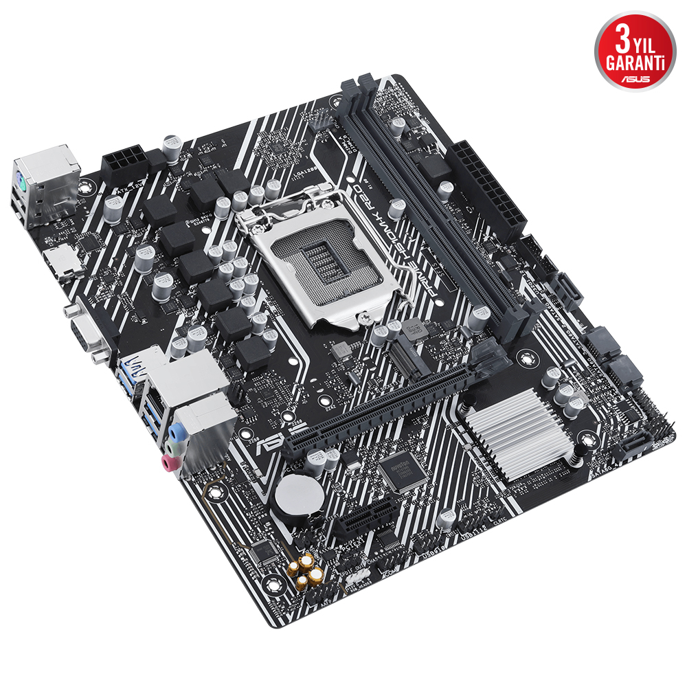 ASUS PRIME H510M-K R2.0 Intel H510 Soket 1200 DDR4 3200(OC)MHz mATX Gaming (Oyuncu) Anakart