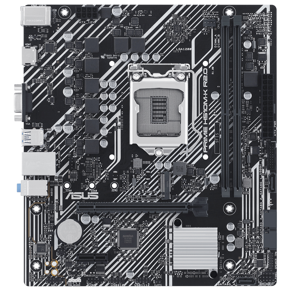 ASUS PRIME H510M-K R2.0 Intel H510 Soket 1200 DDR4 3200(OC)MHz mATX Gaming (Oyuncu) Anakart