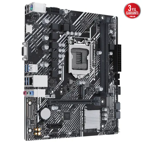 Asus PRIME H510M-K R2.0 Intel H510 Soket 1200 DDR4 3200(OC)MHz mATX Gaming (Oyuncu) Anakart