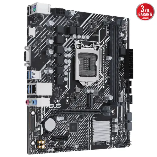 ASUS PRIME H510M-K R2.0 Intel H510 Soket 1200 DDR4 3200(OC)MHz mATX Gaming (Oyuncu) Anakart