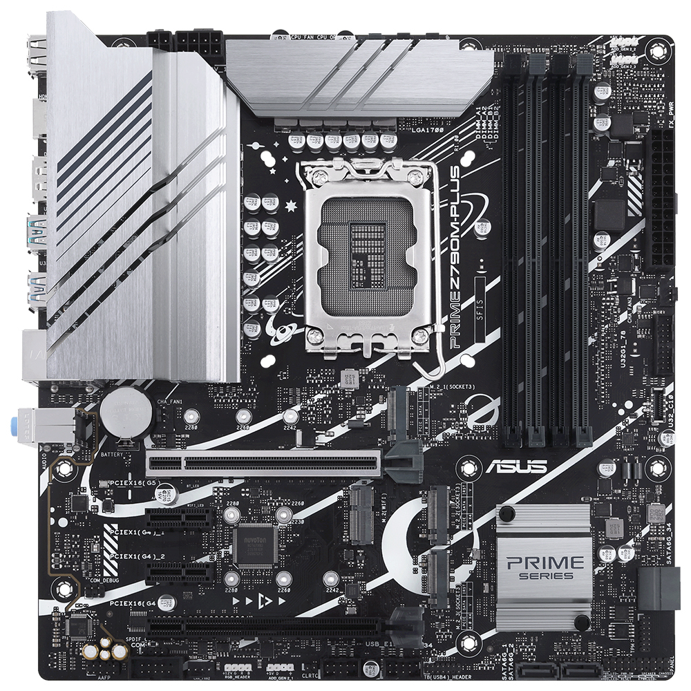 ASUS Prime Z790M-Plus Intel Z790 Soket 1700 DDR5 7200(OC)MHz mATX Gaming (Oyuncu) Anakart