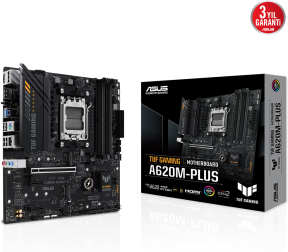 ASUS TUF Gaming A620M-PLUS AMD A620 Soket AM5 DDR5 6400(OC)MHz mATX Anakart