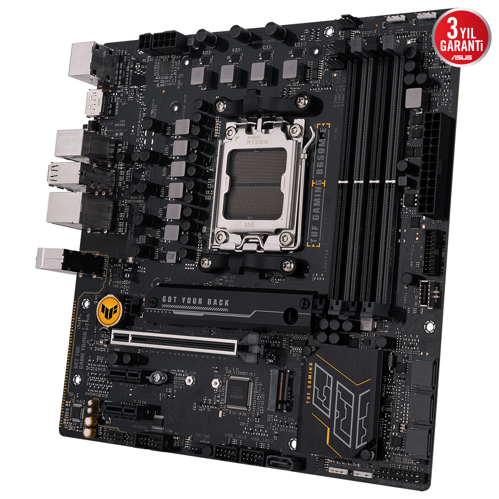 ASUS Tuf Gaming B650M-E AMD B650 AM5 Soket DDR5 6400 Micro ATX Anakart