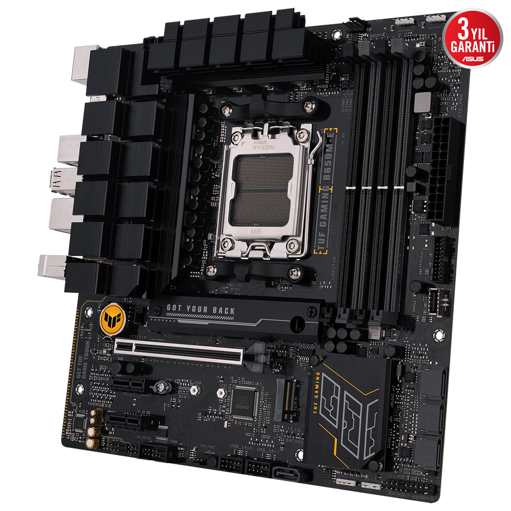 ASUS Tuf Gaming B650M-E AMD B650 AM5 Soket DDR5 6400 Micro ATX Anakart