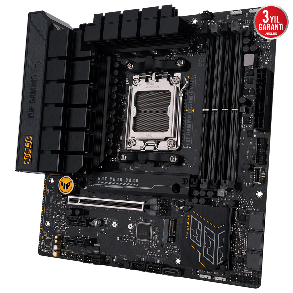 ASUS Tuf Gaming B650M-E Wifi AMD B650 AM5 Soket DDR5 6400 Micro ATX Anakart