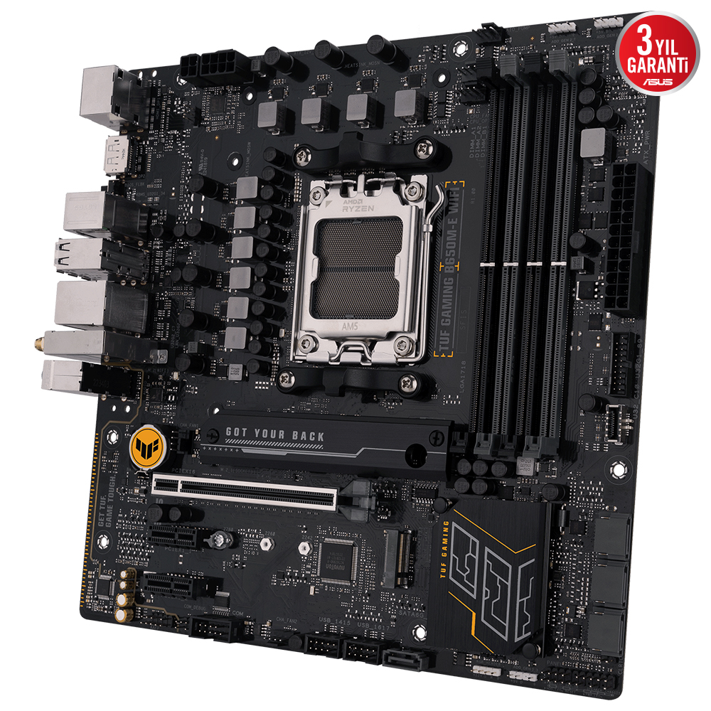 ASUS Tuf Gaming B650M-E Wifi AMD B650 AM5 Soket DDR5 6400 Micro ATX Anakart