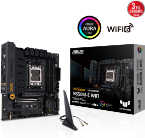 ASUS Tuf Gaming B650M-E Wifi AMD B650 AM5 Soket DDR5 6400(OC)MHz Micro ATX Anakart