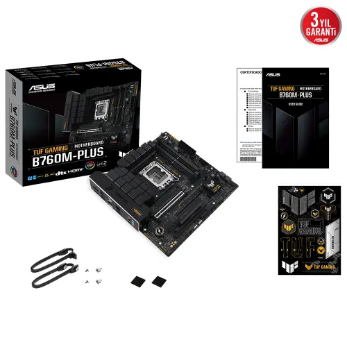 ASUS TUF GAMING B760M-PLUS B760 Soket 1700 DDR5 7200(OC)Mhz mATX Gaming (Oyuncu) Anakart