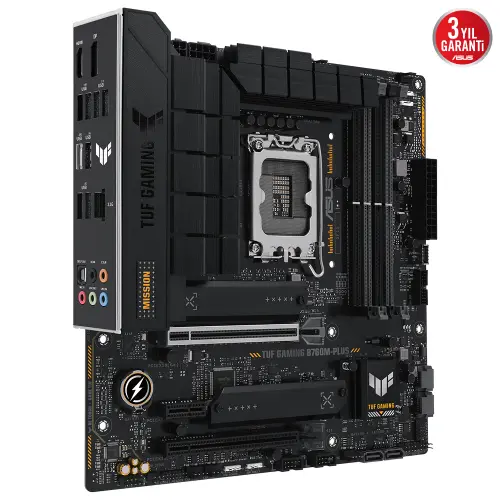 ASUS TUF GAMING B760M-PLUS B760 Soket 1700 DDR5 7200(OC)Mhz mATX Gaming (Oyuncu) Anakart