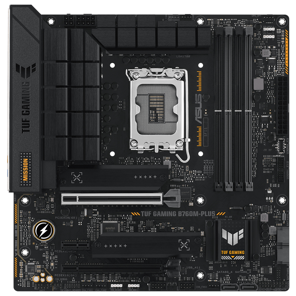 ASUS TUF GAMING B760M-PLUS B760 Soket 1700 DDR5 7200(OC)Mhz mATX Gaming (Oyuncu) Anakart