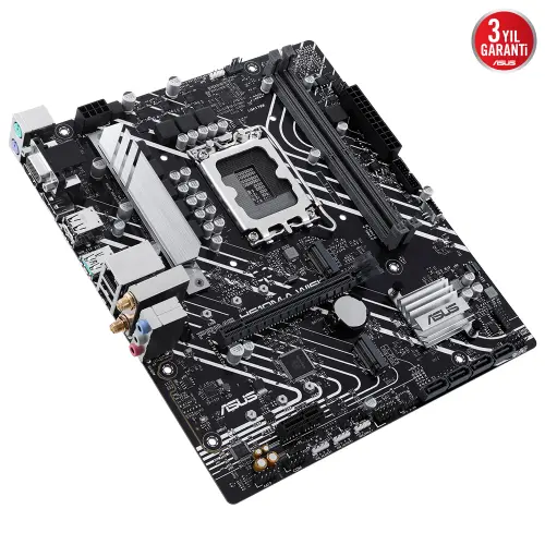 ASUS Prime H610M-A WIFI D5 Intel H610 Soket 1700 DDR5 5600MHz mATX Gaming (Oyuncu) Anakart
