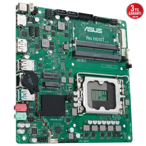 ASUS Pro H610T-CSM LGA1700 DDR5 5600Mhz Mını-ITX Anakart