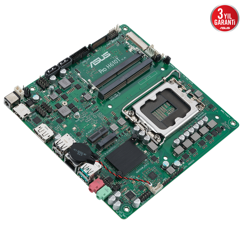 ASUS Pro H610T-CSM LGA1700 DDR5 5600Mhz Mını-ITX Anakart
