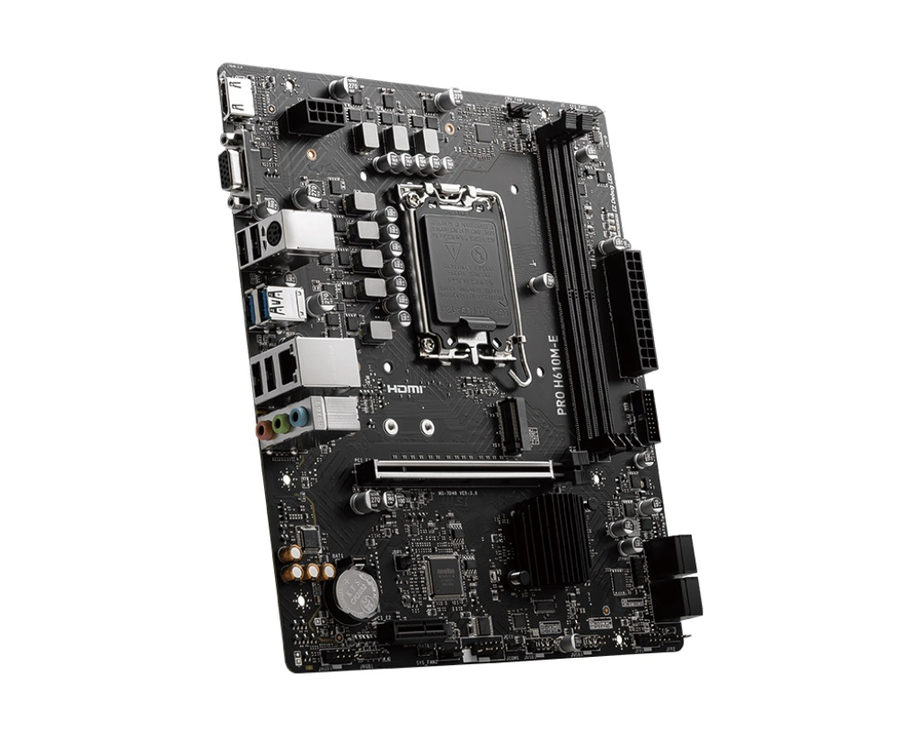 MSI PRO H610M-E Intel LGA1700 DDR5 5600MHz mATX Gaming (Oyuncu) Anakart