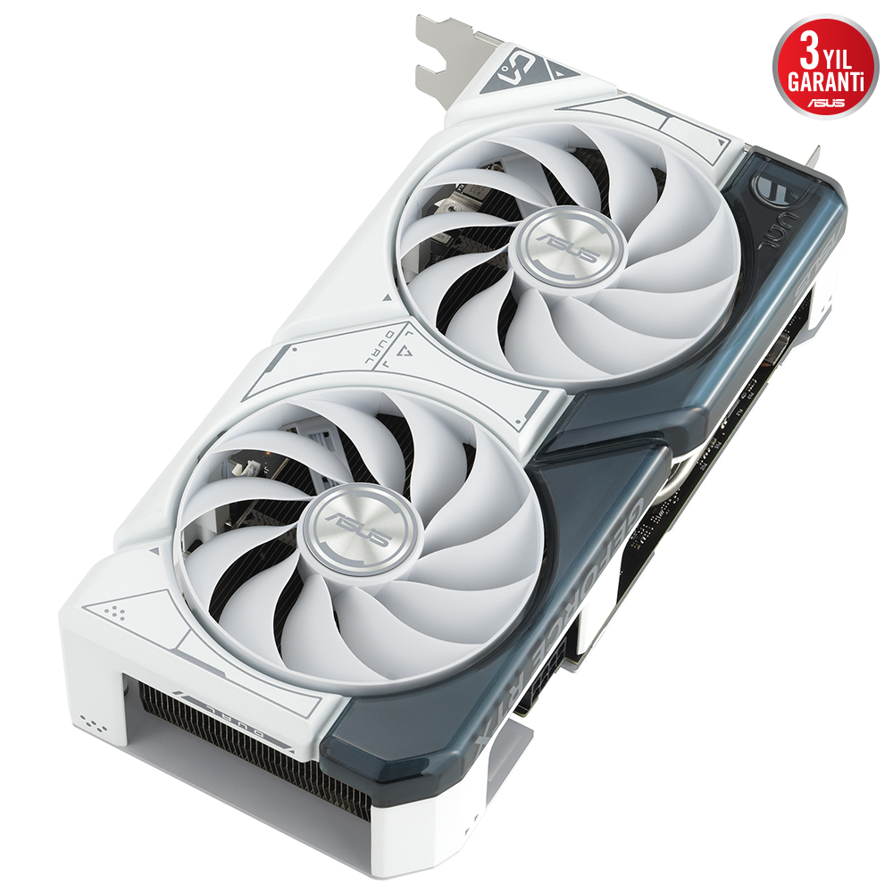 ASUS Dual GeForce RTX 4060 OC DUAL-RTX4060-O8G-WHITE 8GB GDDR6 128Bit DX12 DLSS 3 Gaming (Oyuncu) Ekran Kartı
