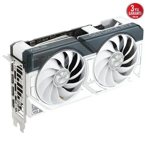 ASUS Dual GeForce RTX 4060 OC DUAL-RTX4060-O8G-WHITE 8GB GDDR6 128Bit DX12 DLSS 3 Gaming (Oyuncu) Ekran Kartı