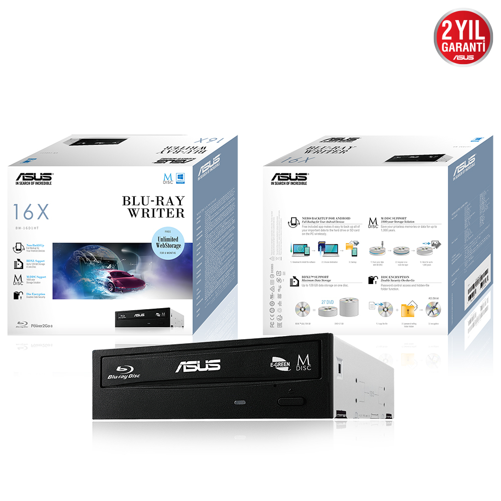ASUS BW-16D1HT 16X Dahili Blu-Ray Yazıcı