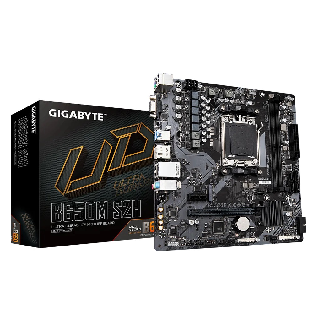 Gigabyte B650M S2H AMD Soket AM5 DDR5 6400(OC)MHz mATX Gaming (Oyuncu) Anakart