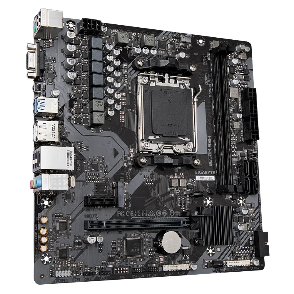 Gigabyte B650M S2H AMD Soket AM5 DDR5 6400(OC)MHz mATX Gaming (Oyuncu) Anakart