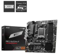 Msi Pro B650M-P AMD B650 AM5 Soket DDR5 6000(OC)MHz mATX Anakart