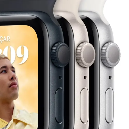 Apple Watch SE GPS 44mm Gece Yarısı Alüminyum Kasa ve Gece Yarısı Spor Kordon - MNK03TU/A