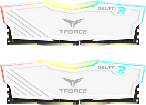 Team T-Force Delta RGB White 32GB (2x16GB) 3600MHz CL18 DDR4 Gaming Ram (TF4D432G3600HC18JDC01)