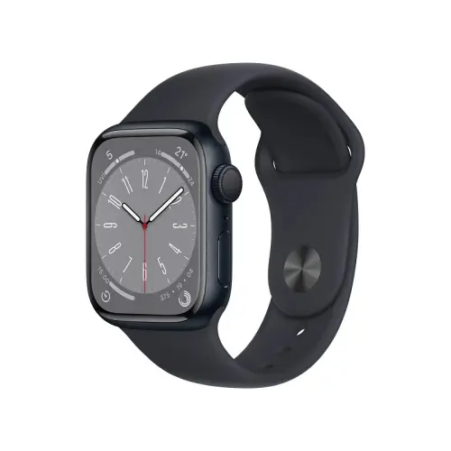 Apple Watch Series 8 GPS 41mm Gece Yarısı Alüminyum Kasa Gece Yarısı Spor Kordon - MNP53TU/A 