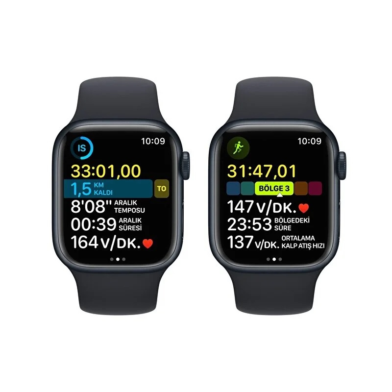 Apple Watch Series 8 GPS 41mm Gece Yarısı Alüminyum Kasa Gece Yarısı Spor Kordon - MNP53TU/A