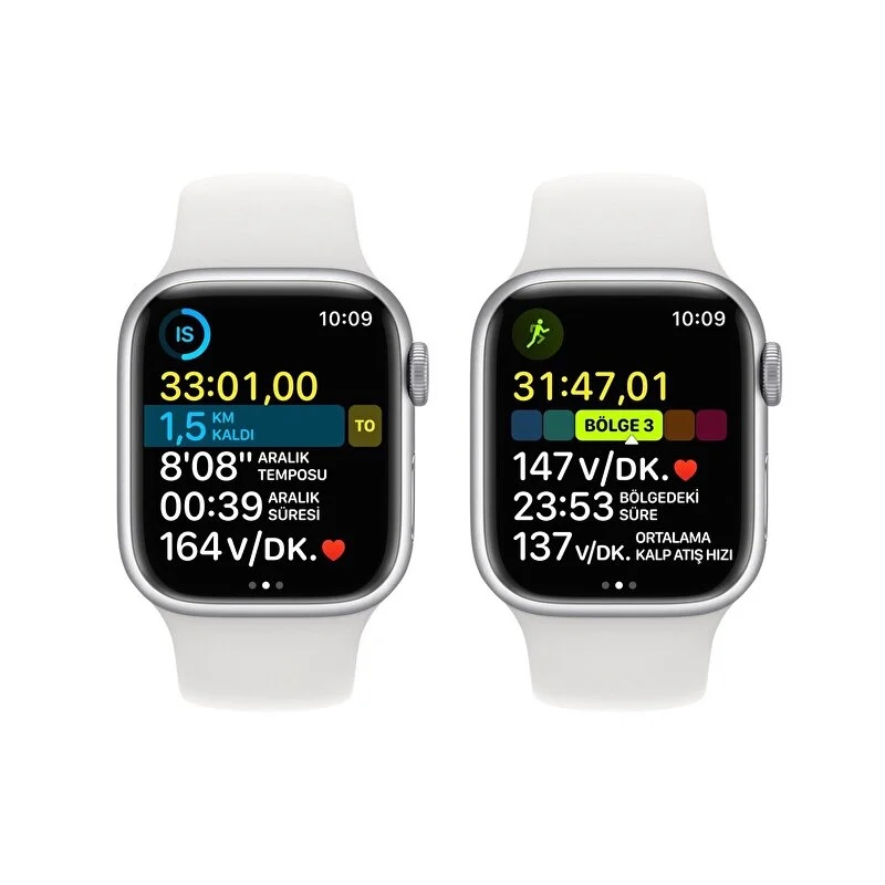 Apple Watch Series 8 GPS 41mm Gümüş Rengi Alüminyum Kasa Beyaz Spor Kordon - MP6K3TU/A