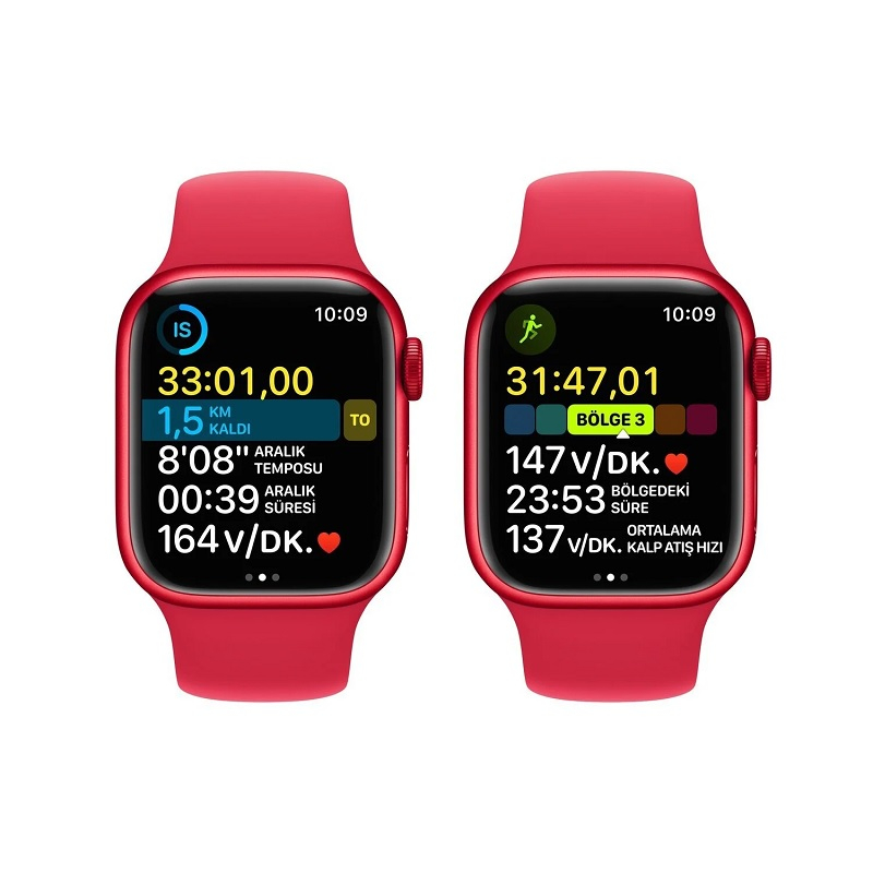 Apple Watch Series 8 GPS 41mm (PRODUCT)RED Alüminyum Kasa (PRODUCT)RED Spor Kordon - MNP73TU/A