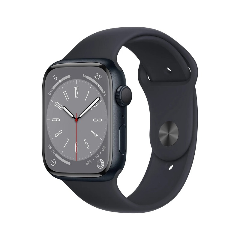 Apple Watch Series 8 GPS 45mm Gece Yarısı Alüminyum Kasa Gece Yarısı Spor Kordon - MNP13TU/A